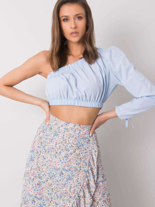 Bluzka Model 341-BZ-5267.04 Light Blue - Rue Paris