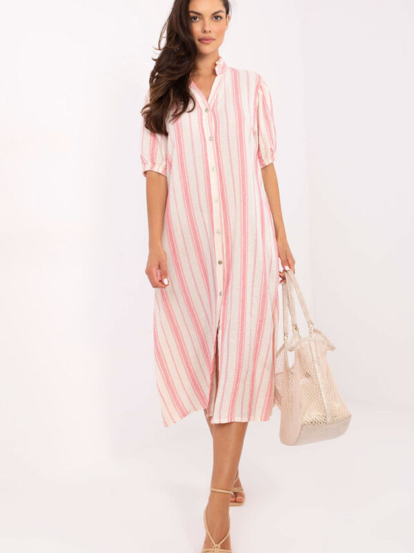 Sukienka Model TW-SK-BI-2451.84 White/Pink - Och Bella