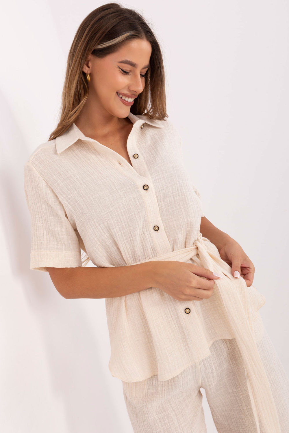 Spodnie Komplet Model LK-KMPL-510096.96 Light Beige - Lakerta