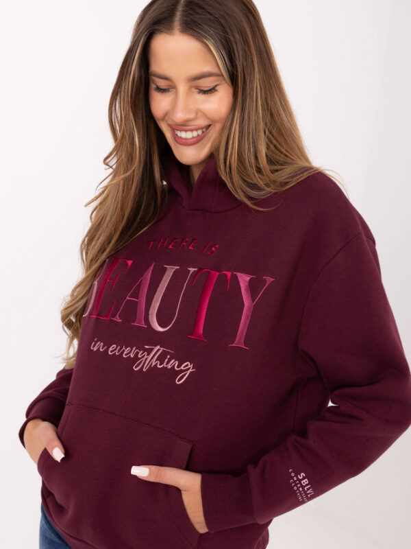 Bluza Damska Model D10608BC02802A4NO Bordo - Sublevel