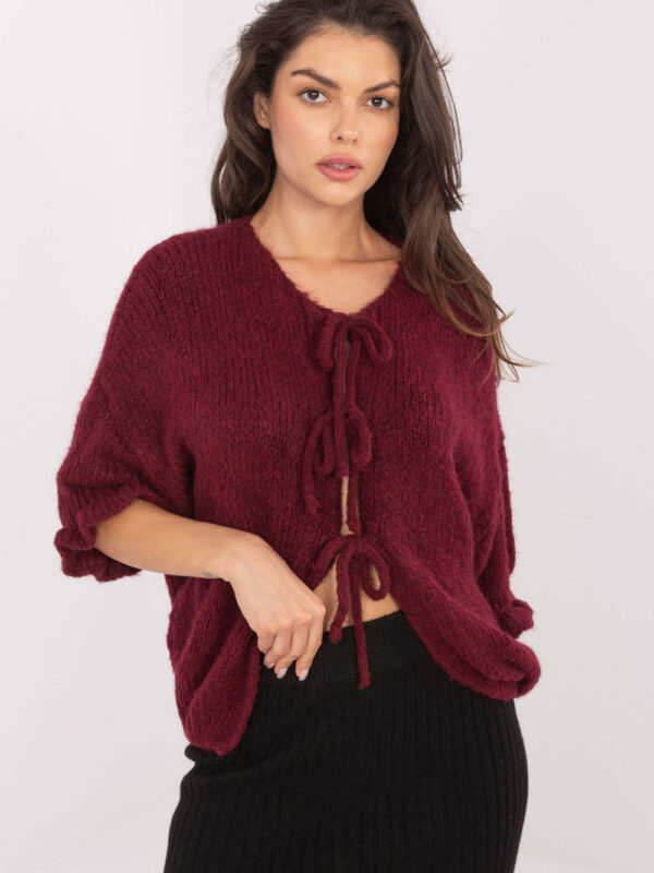 Sweter Damski Model MI-SW-2911.91 Bordo - Italy Moda