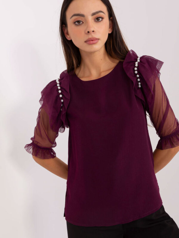 Bluzka Model LK-BZ-506682.26P Dark Violet - Lakerta