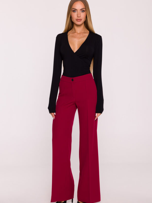 Spodnie Damskie Model MOE875 Bordo - Moe