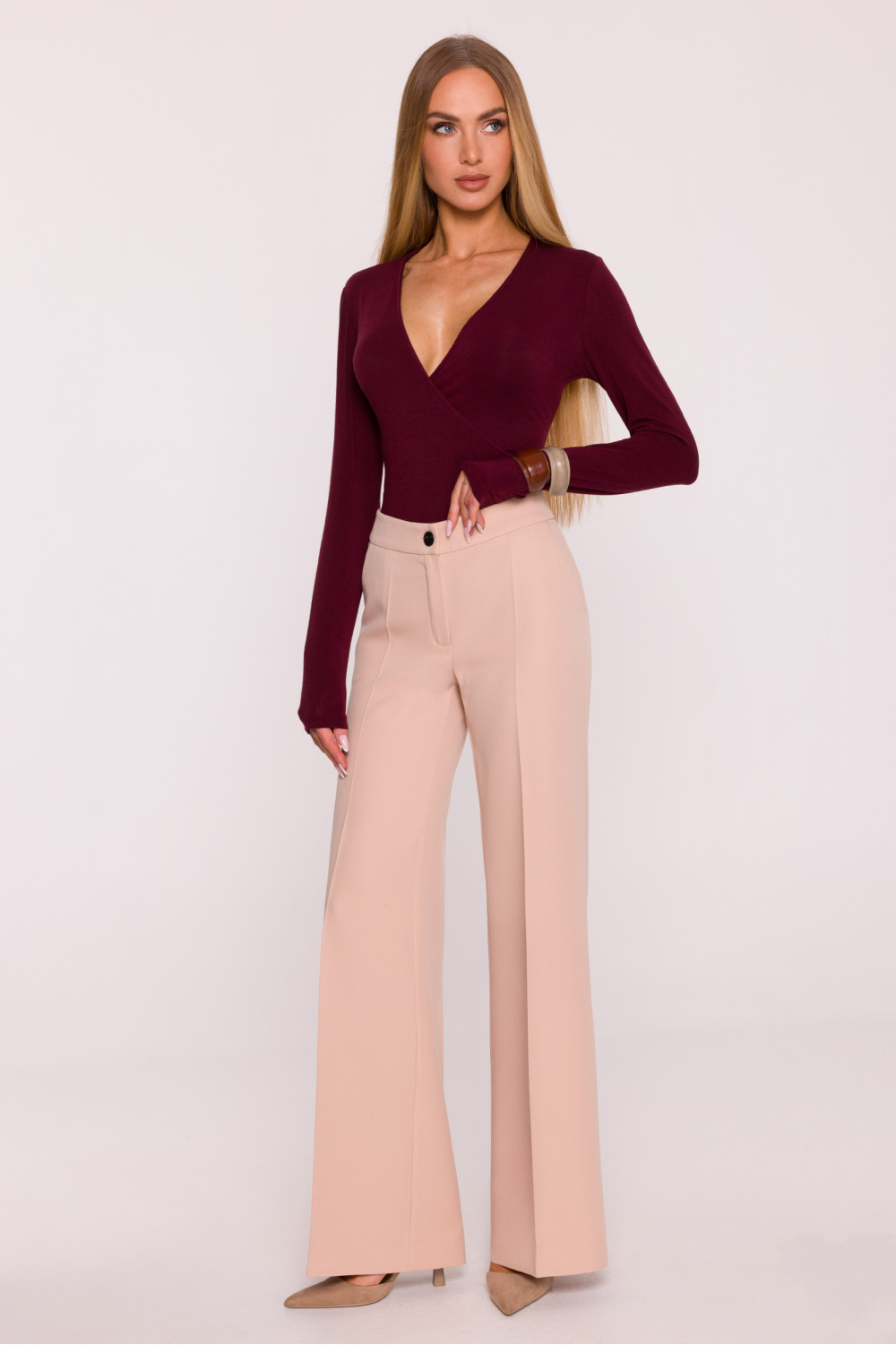 Spodnie Damskie Model MOE875 Beige - Moe