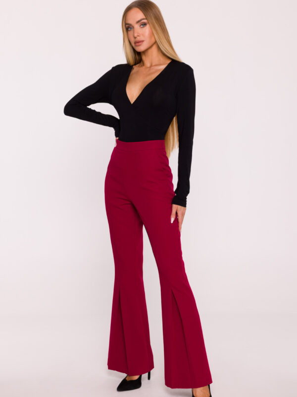 Spodnie Damskie Model MOE874 Bordo - Moe