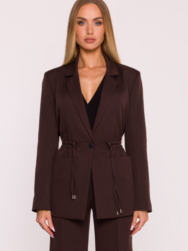 Marynarka Damska Model MOE873 Brown - Moe