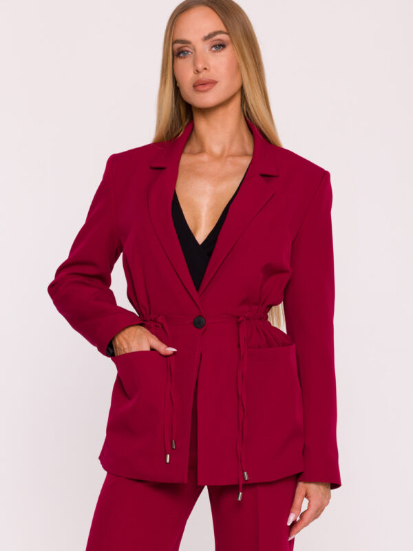 Marynarka Damska Model MOE873 Bordo - Moe
