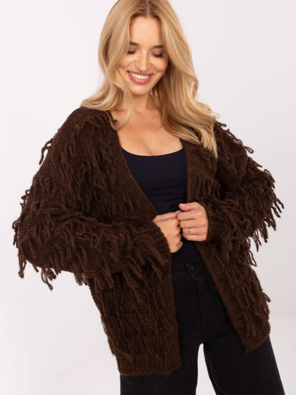 Sweter Kardigan Model MI-SW-1308.21 Brown - Rue Paris