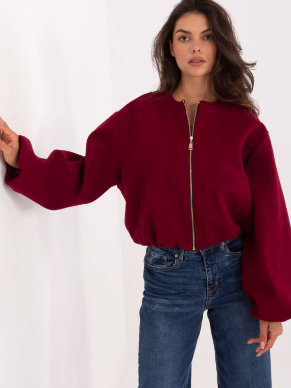 Kurtka Damska Model IT-KR-A8612.46 Bordo - Rue Paris