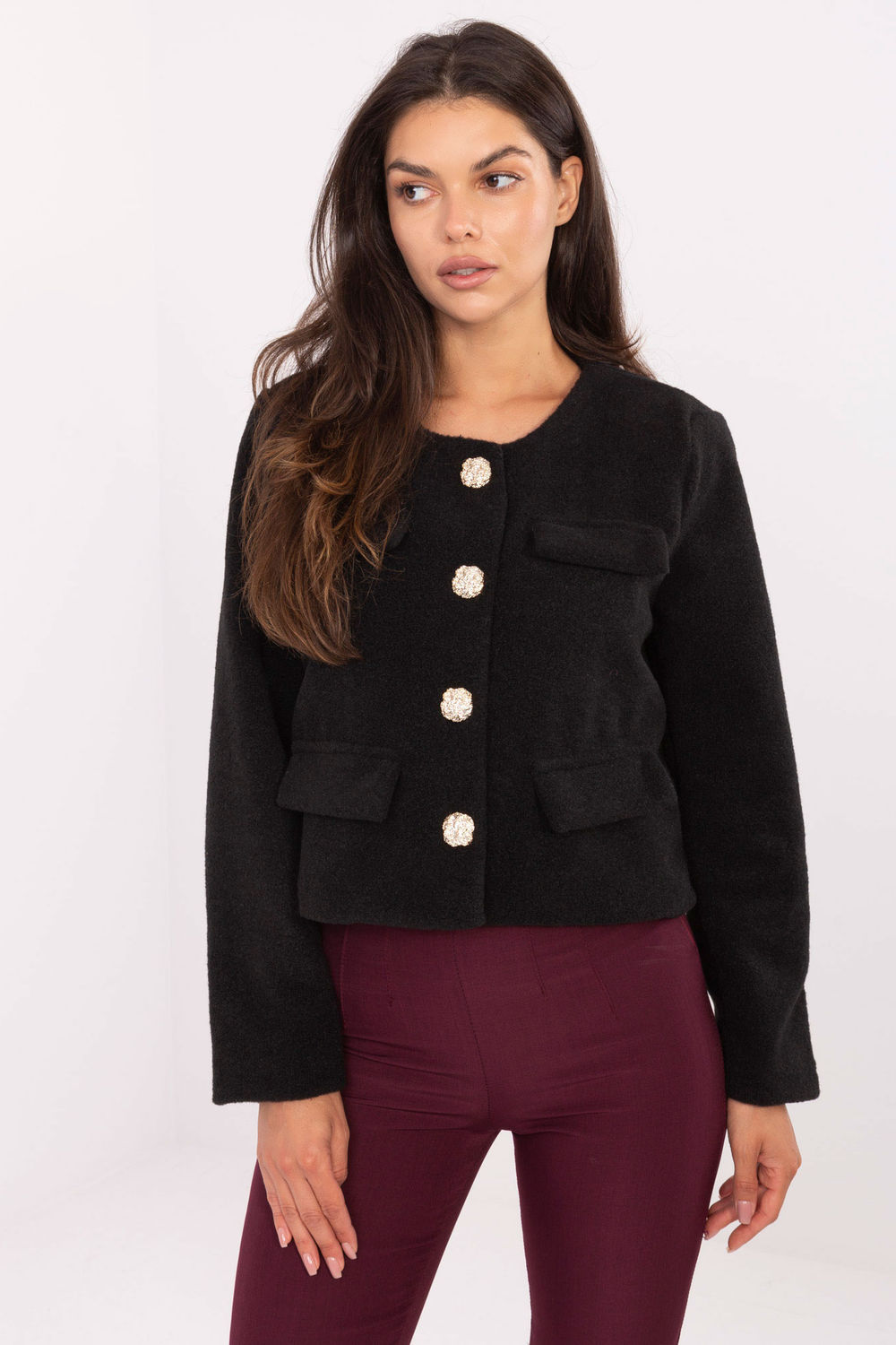 Żakiet Model IT-KR-FL9586.64 Black - Rue Paris
