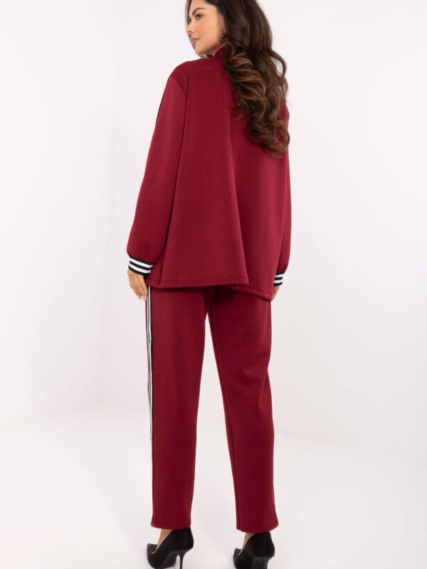 Spodnie Komplet Model IT-KMPL-9721.15 Bordo - Rue Paris
