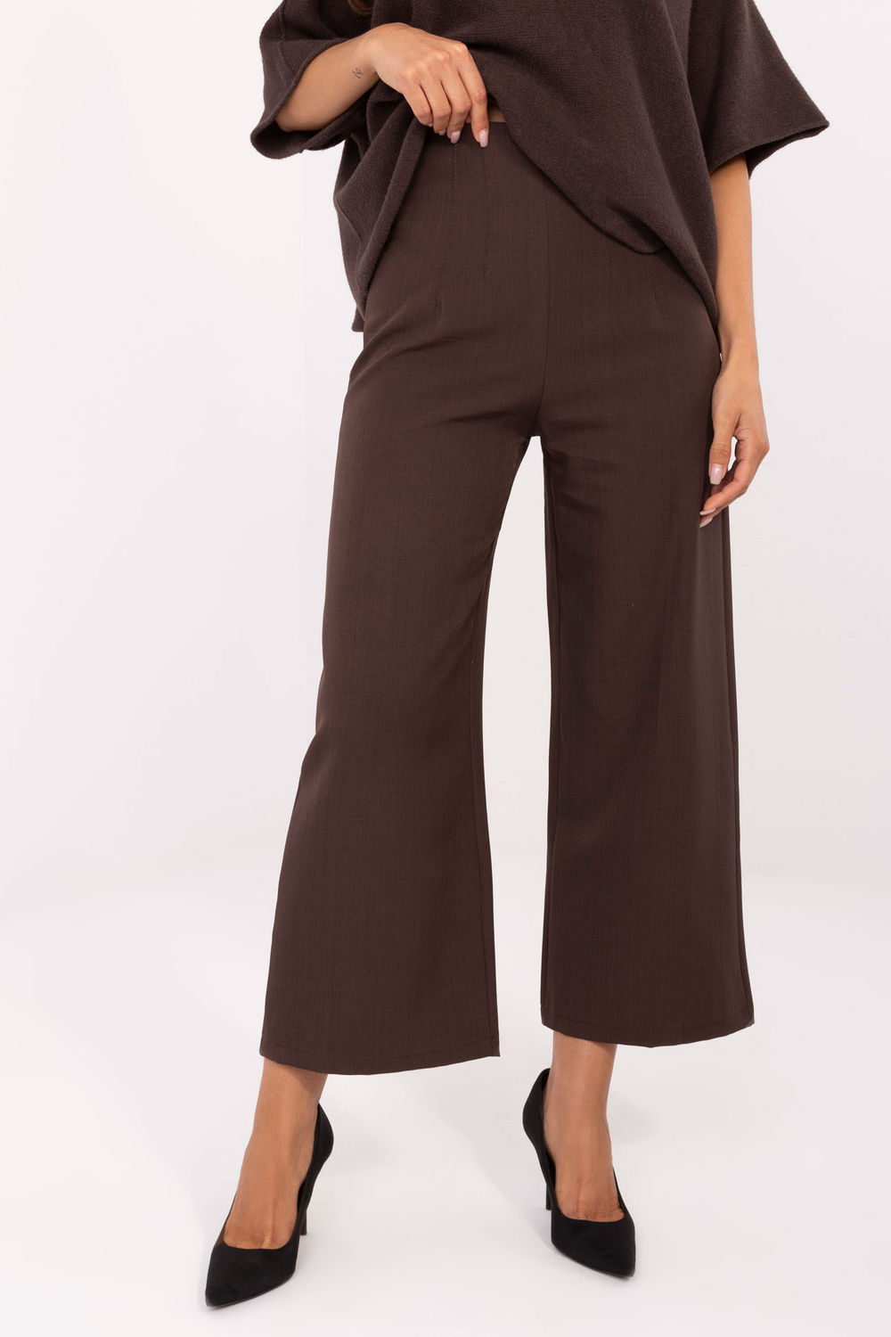 Spodnie Damskie Model IT-SP-FL9068.96 Dark Brown - Rue Paris