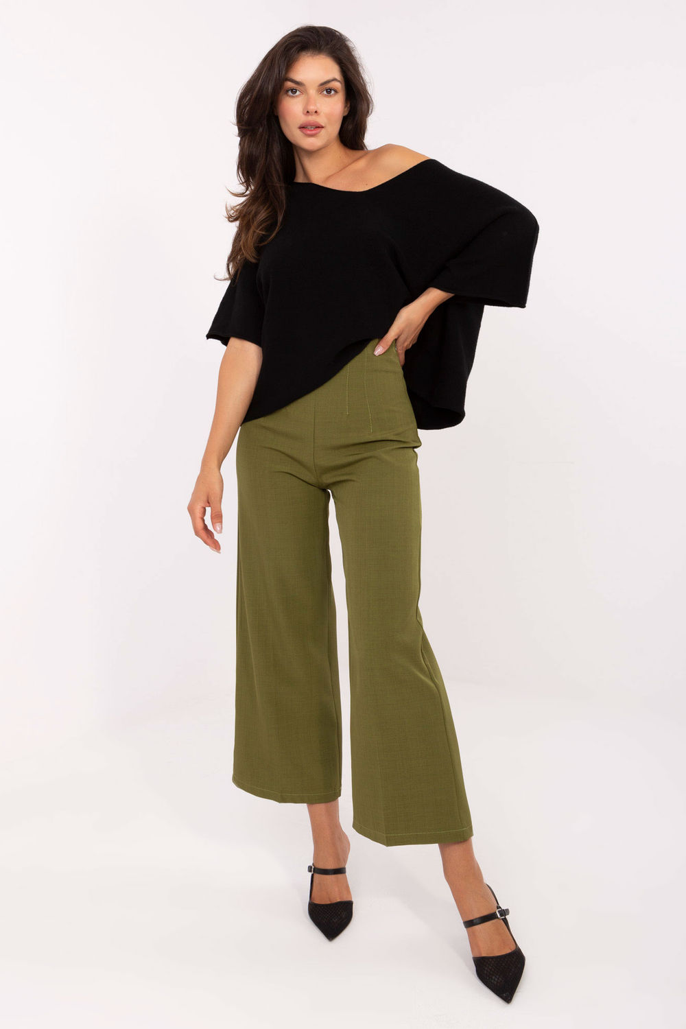 Spodnie Damskie Model IT-SP-FL9068.96 Olive - Rue Paris