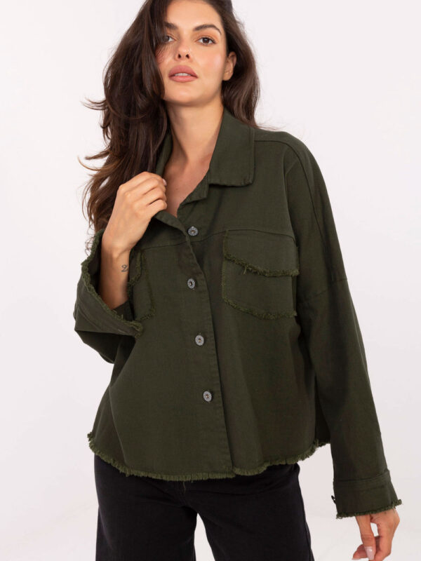 Koszula Damska Model IT-KS-FL5779.87 Khaki - Rue Paris