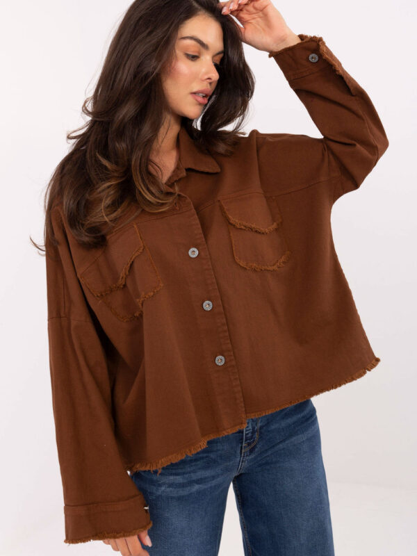 Koszula Damska Model IT-KS-FL5779.87 Brown - Rue Paris