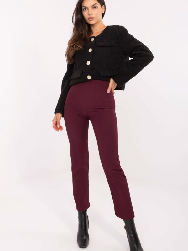 Spodnie Damskie Model IT-SP-FL9069.00 Bordo - Rue Paris