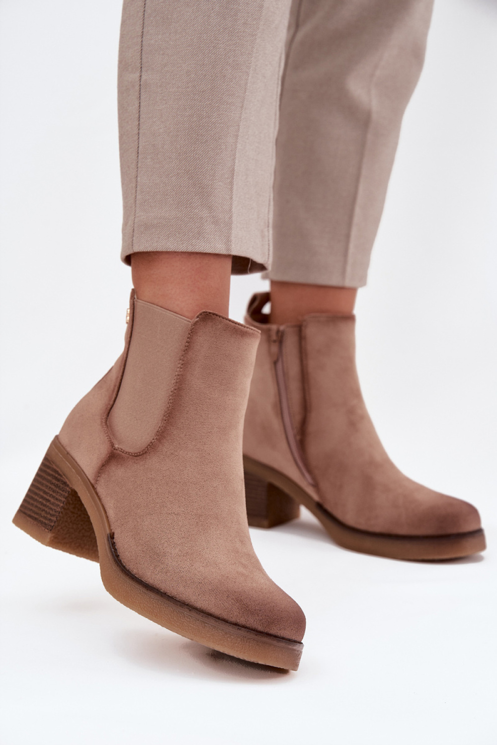 Sztyblety Model Zelia XJ-818A Beige - Step in style