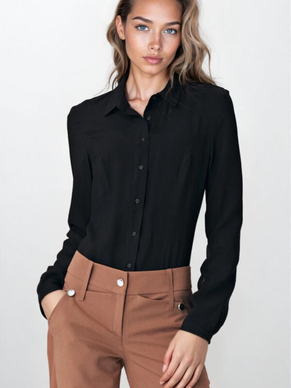 Czarna koszula body B164 Black - Nife
