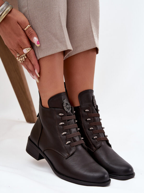 Botki Model Nevalia ASA198-21 Brown - Step in style