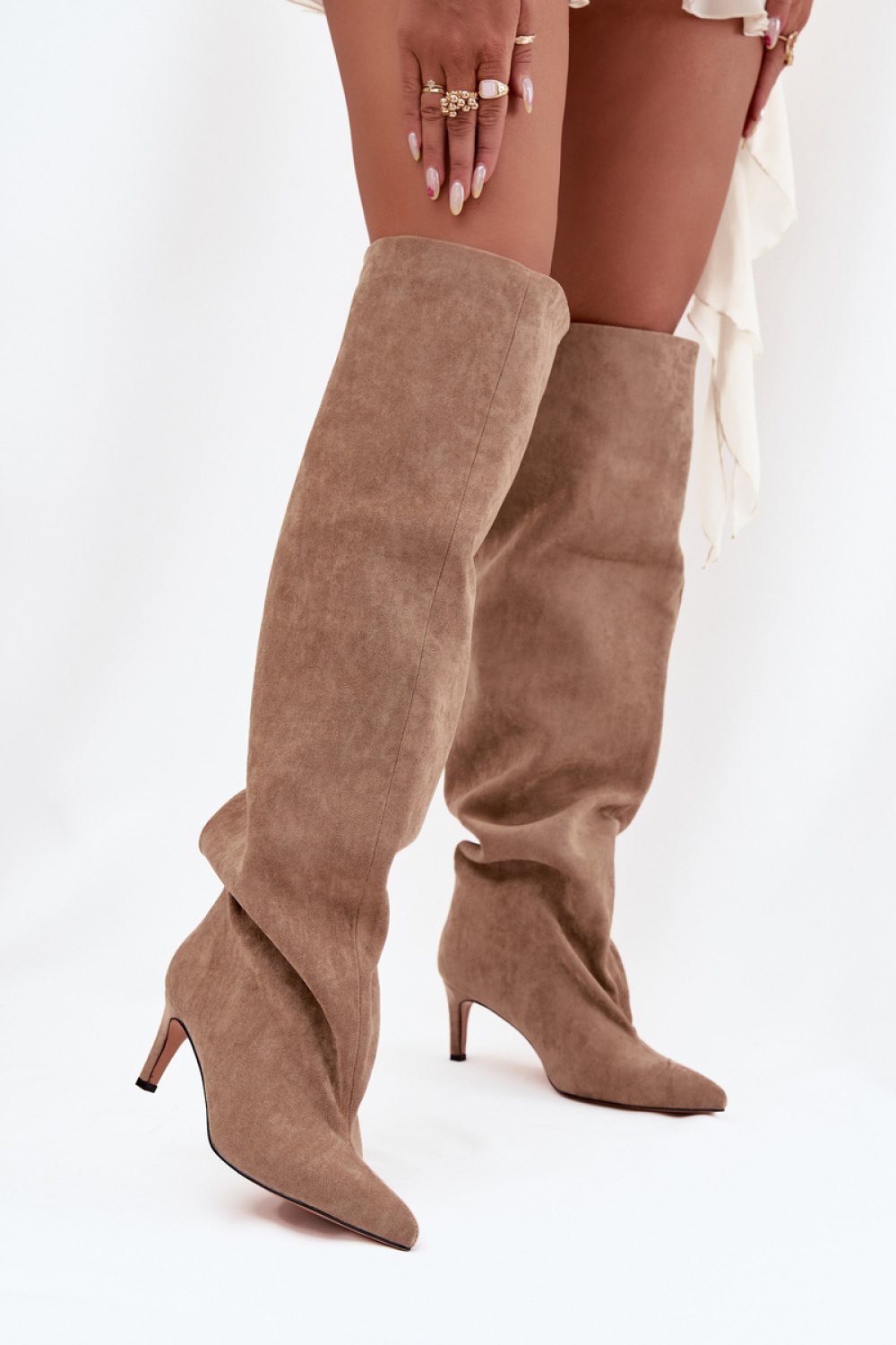 Kozaki Model Mavilla CLS-580 Beige Zamsz - Step in style