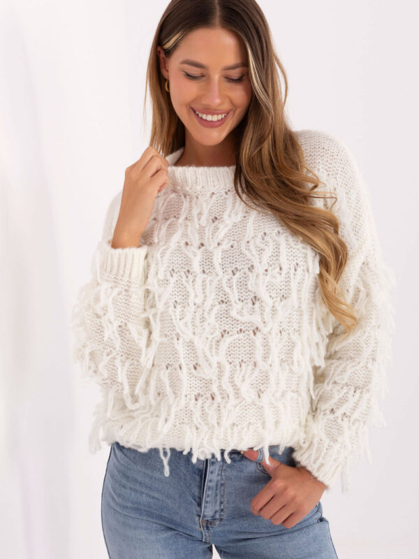 Sweter Damski Model MI-SW-2008.86 Ecru - Rue Paris