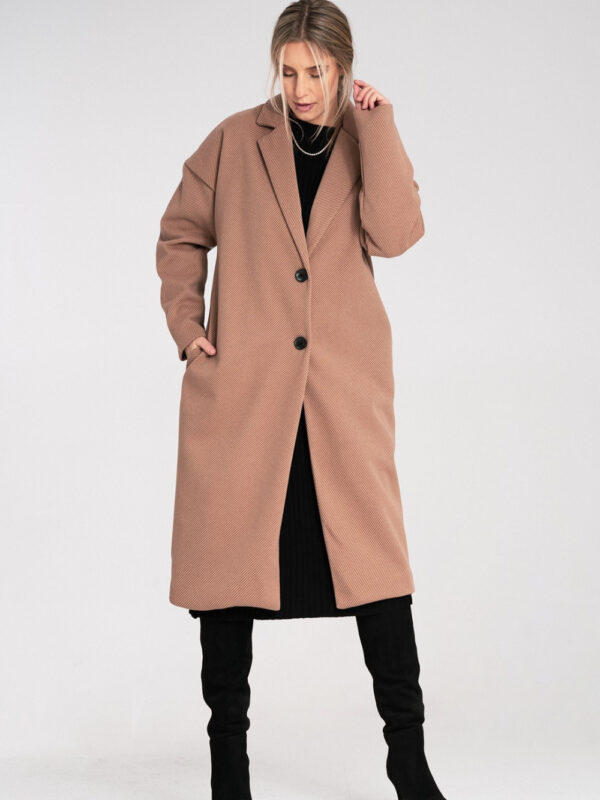 Płaszcz Damski Model M1111 Beige - Figl