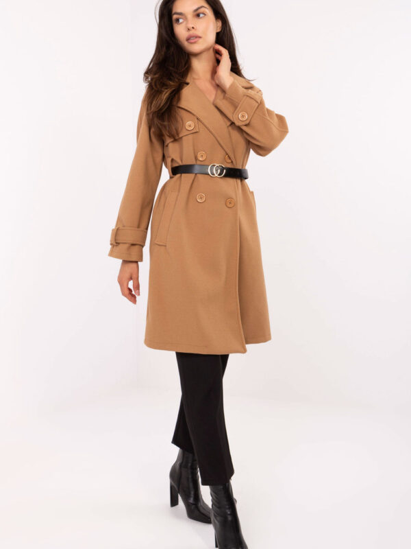 Płaszcz Damski Model IT-PL-FL5712.84 Camel - Rue Paris