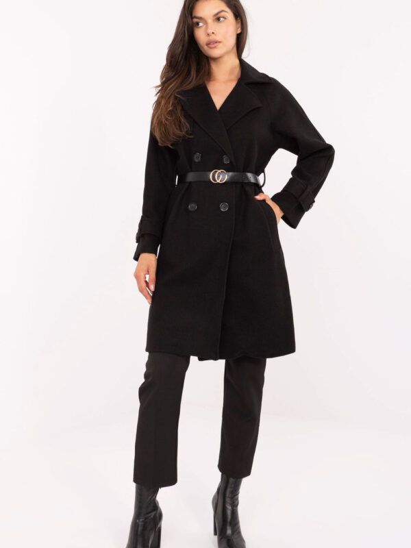 Płaszcz Damski Model IT-PL-FL5712.84 Black - Rue Paris