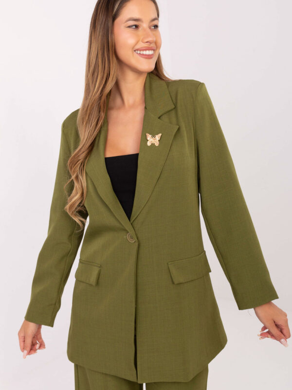 Marynarka Model IT-MA-FL8315.85 Oliwka - Rue Paris