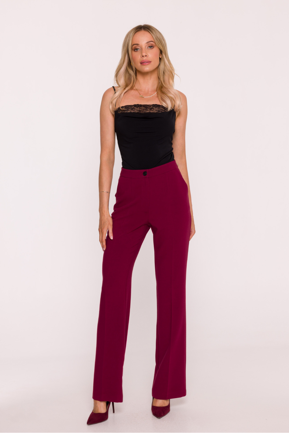 Spodnie Damskie Model S418 Bordo - Stylove