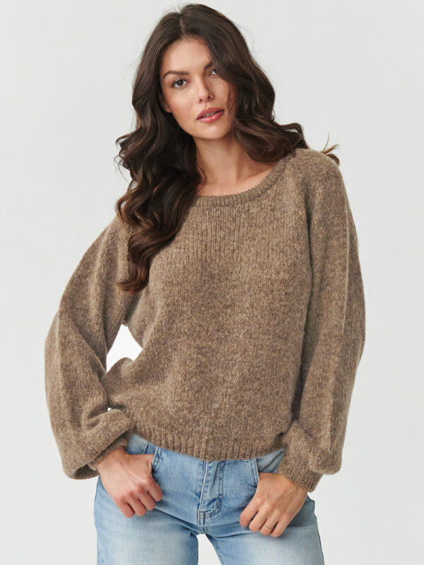 Sweter Damski Model S168 Tabacco - Makadamia