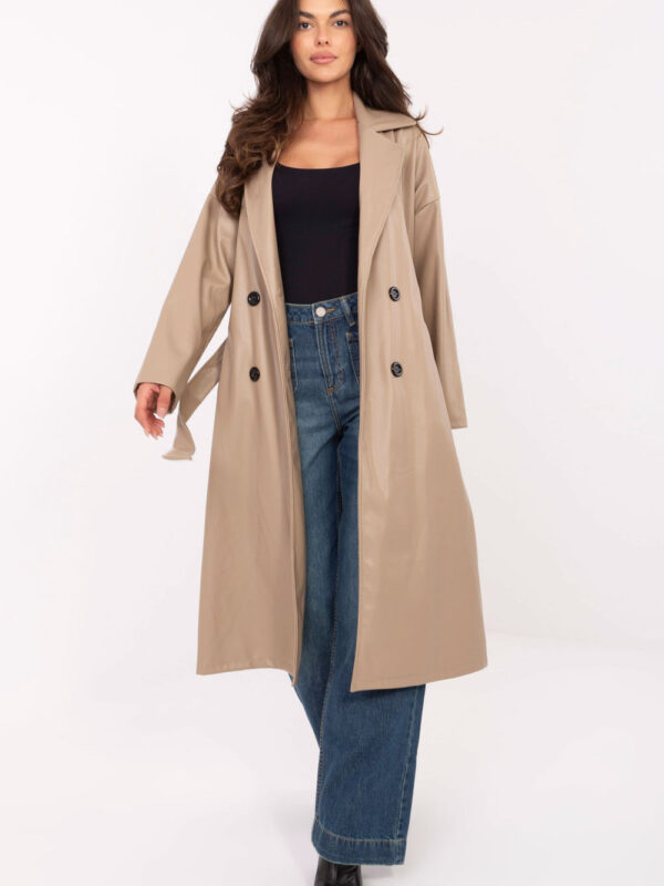 Płaszcz Damski Model IT-PL-A8393.81 Beige - Rue Paris