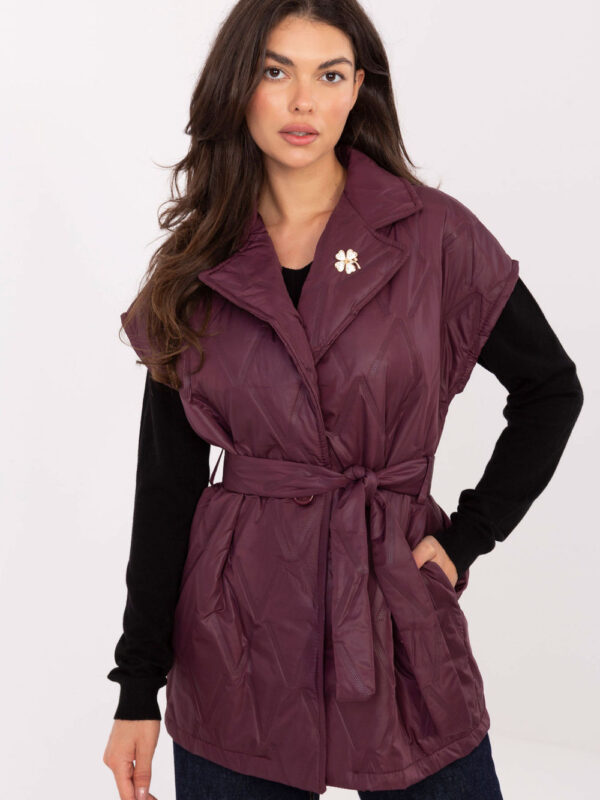 Kamizelka Model IT-KZ-FL9603.87 Bordo - Rue Paris