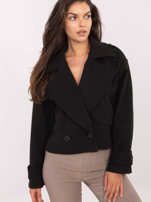 Płaszcz Damski Model IT-KR-A9558.62 Black - Rue Paris