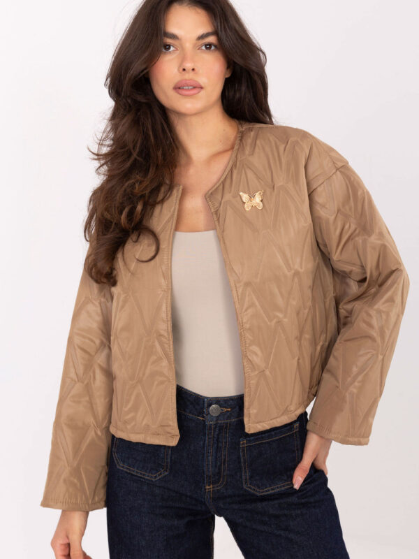 Kurtka Damska Model IT-KR-FL8357.82 Camel - Rue Paris