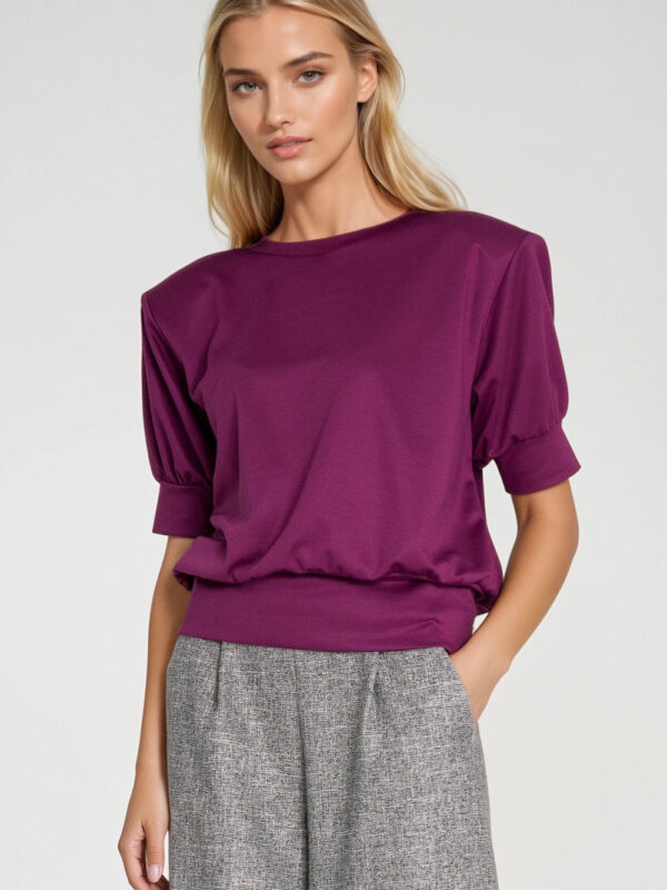 Bluza z krótkim rękawem BL12 Purpura - Nife