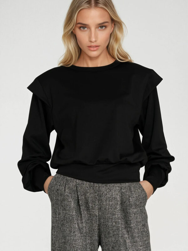 Bluza z wysokimi ściągaczami BL10 Black - Nife