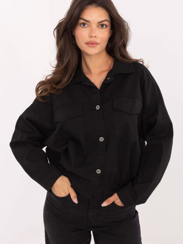 Koszula Damska Model IT-KS-FL9273.86 Black - Rue Paris