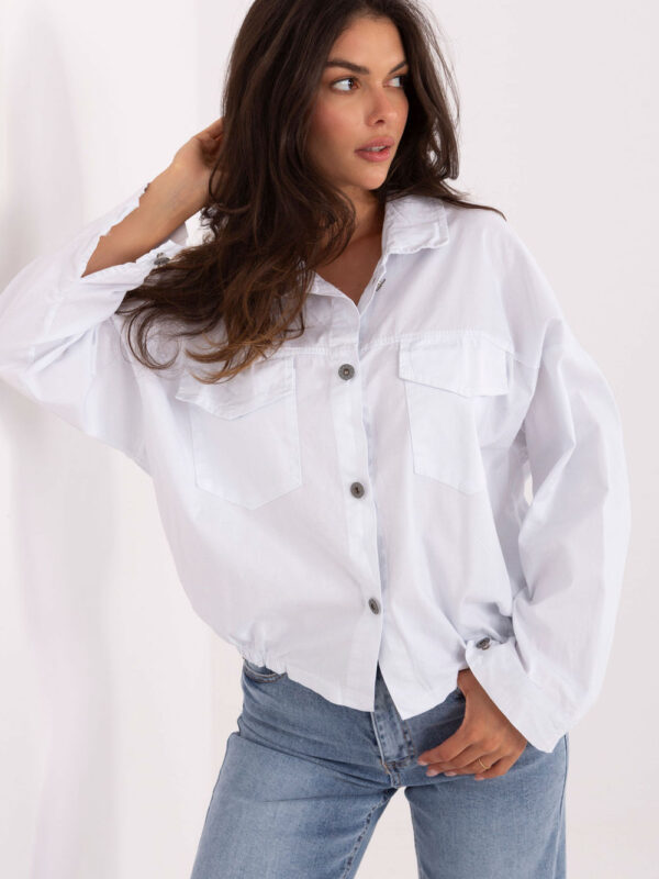 Koszula Damska Model IT-KS-FL9273.86 White - Rue Paris