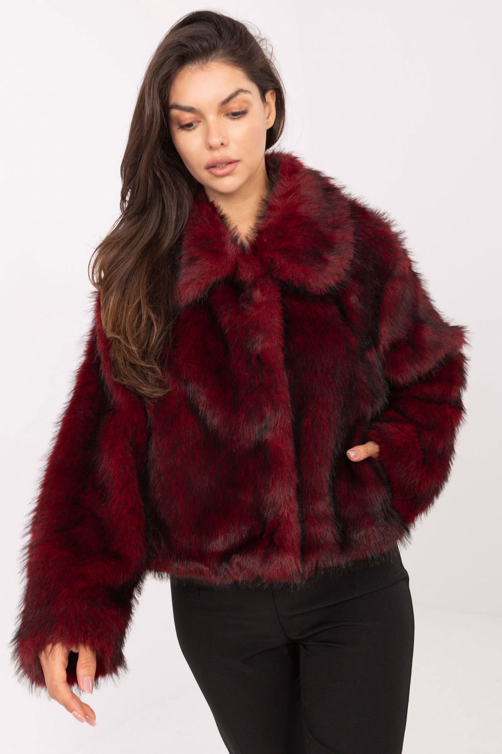 Kurtka Damska Model IT-KR-2502.50 Bordo - Rue Paris