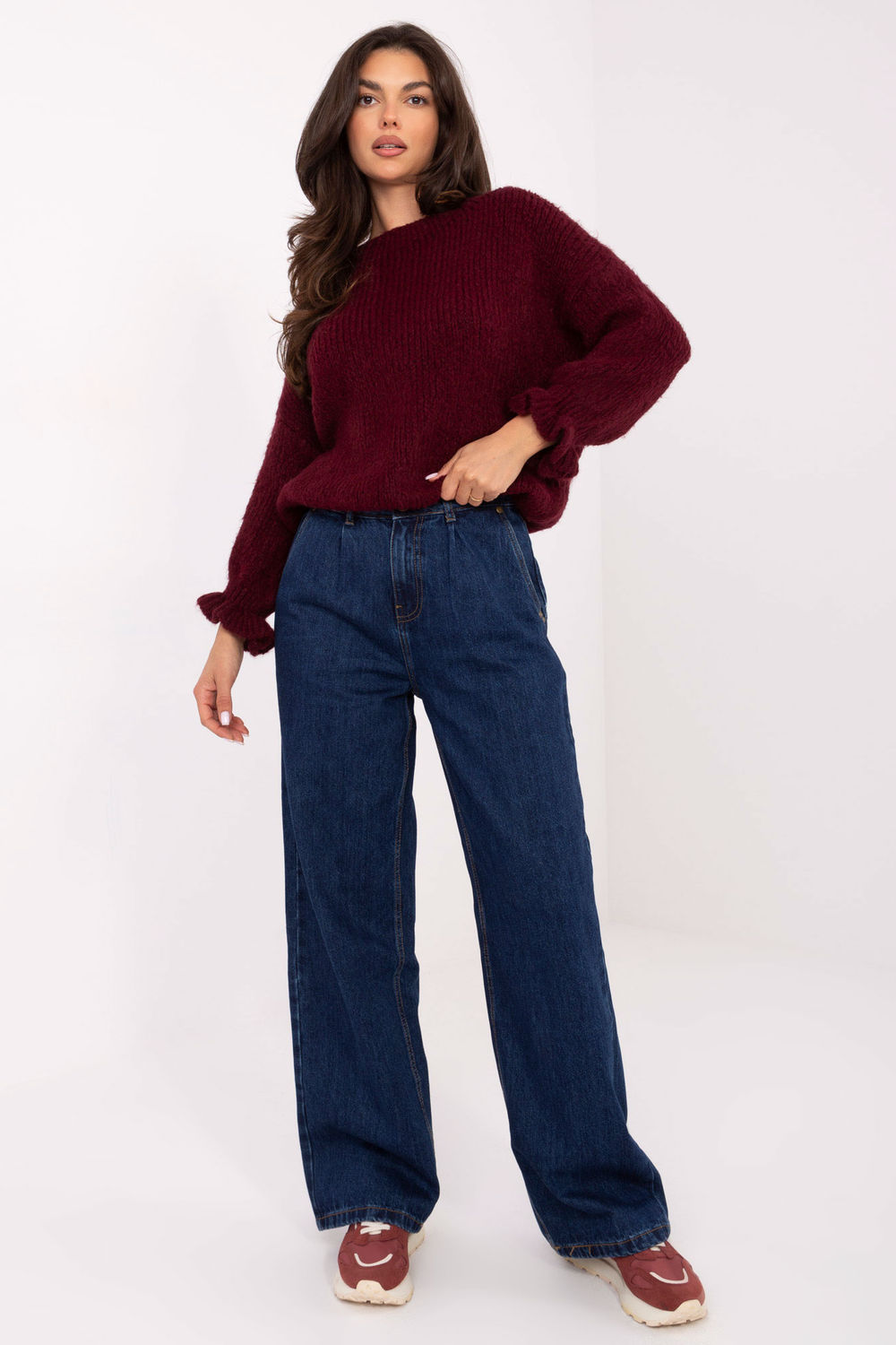 Spodnie Jeansy Damskie Model D80030BI62568D300 Dark Blue - Sublevel