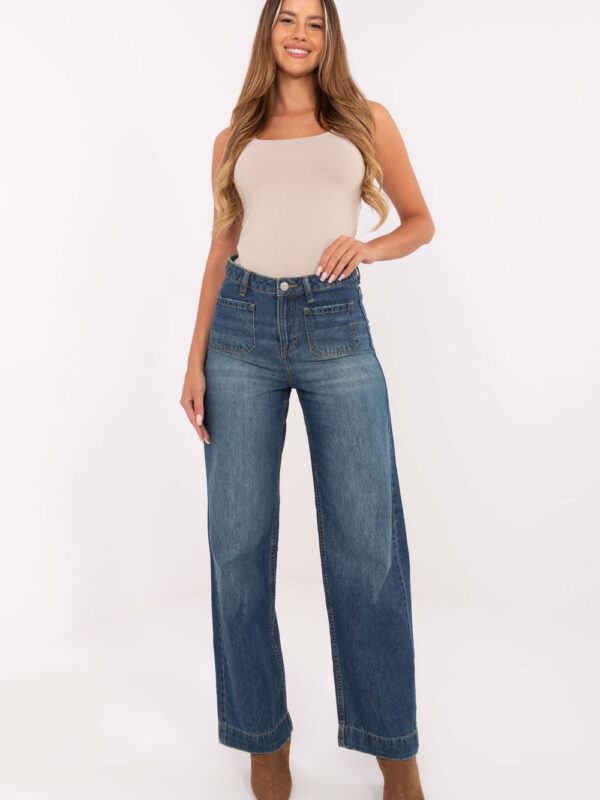Spodnie Jeansy Damskie Model D80018BB62456D285 Dark Blue - Sublevel