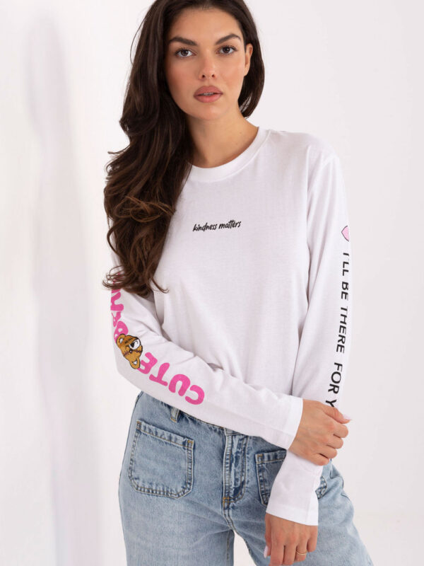 Bluzka Model D12022M02688B White - Sublevel