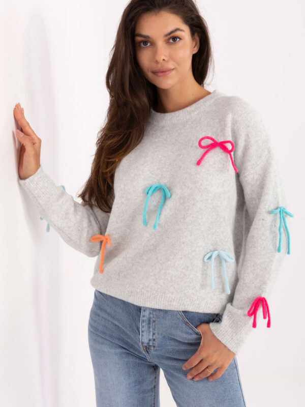 Sweter Damski Model PM-SW-SC82.41 Light Grey - Factory Price