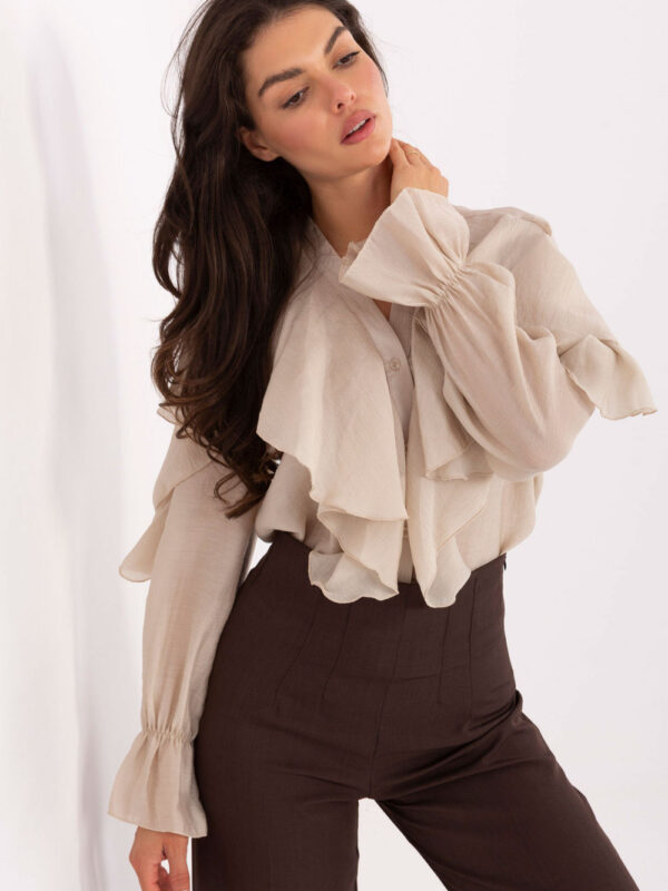 Koszula Damska Model MI-BZ-27427.96 Beige - Rue Paris