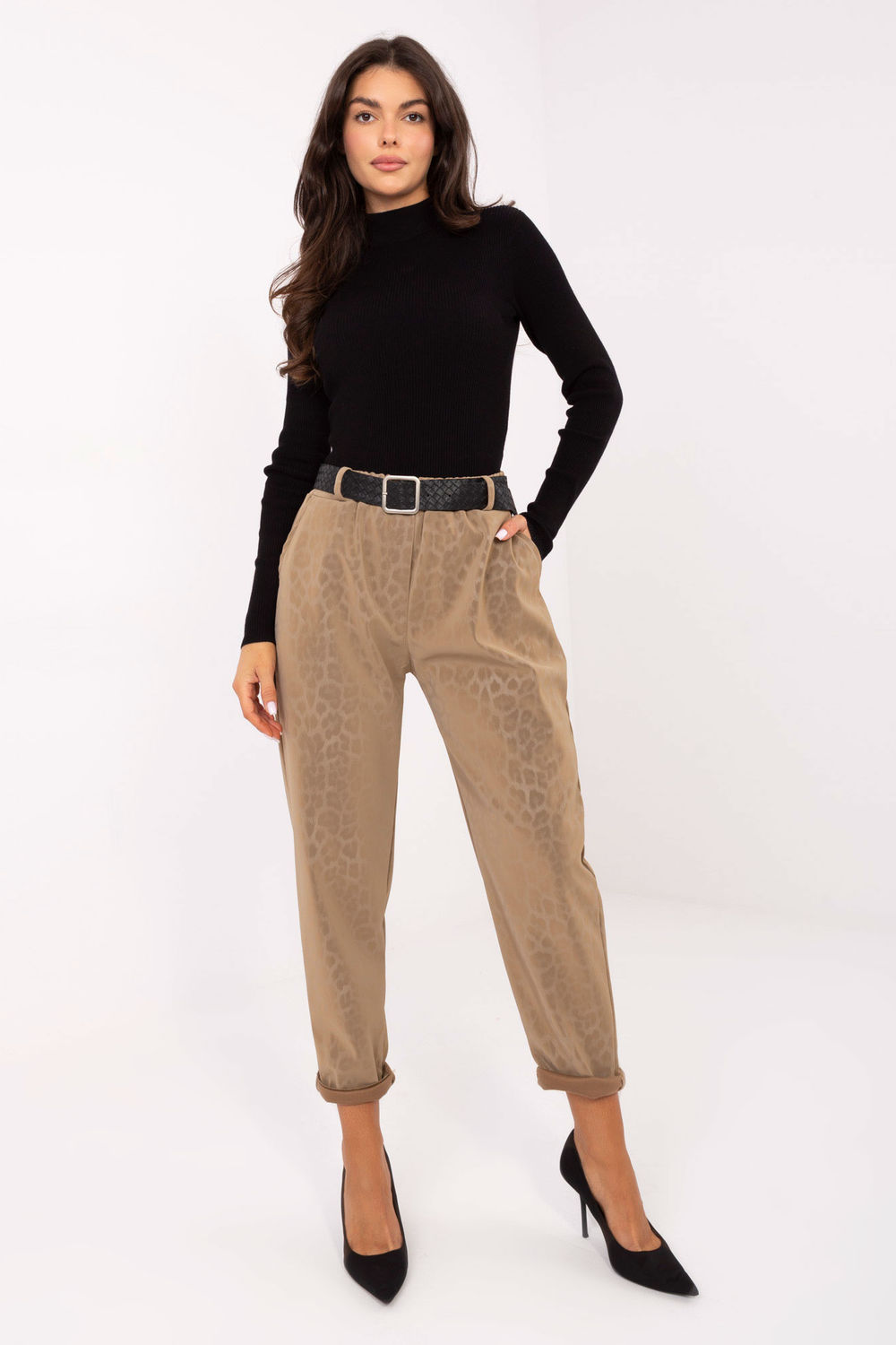 Spodnie Damskie Model IT-SP-242976.29P Camel - Italy Moda