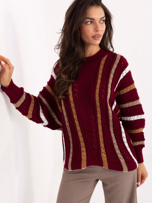 Sweter Damski Model IT-SW-93115.13 Bordo - Factory Price