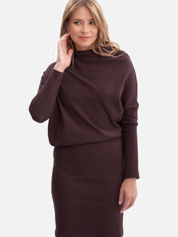 Sukienka Model B309 Gorzka Czekolada - BeWear