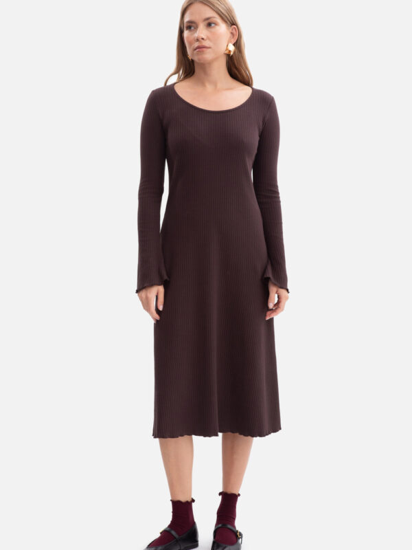 Sukienka Model B308 Gorzka Czekolada - BeWear