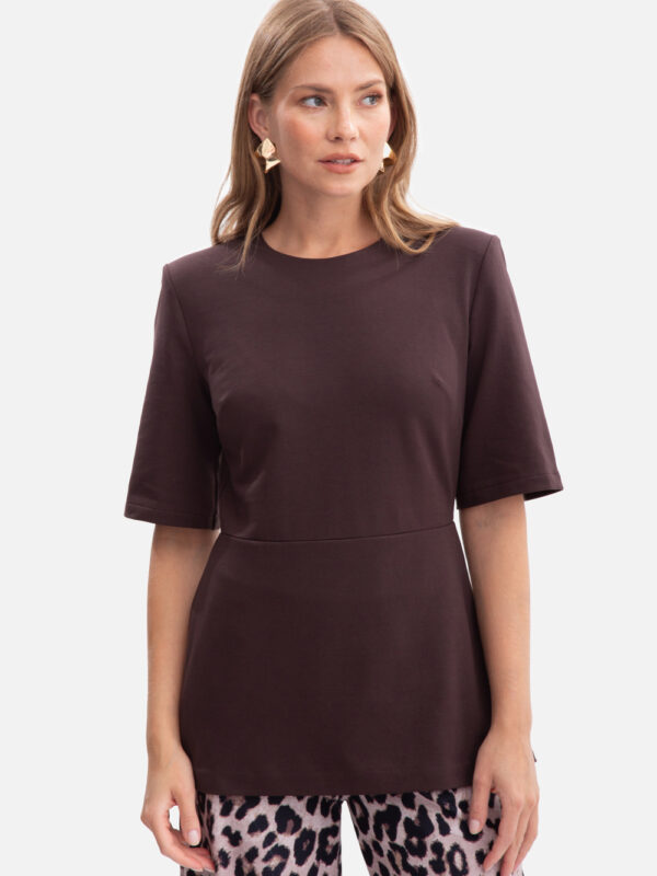 Bluzka Model B305 Gorzka Czekolada - BeWear
